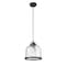 Z-Lite Burren 1 Light Pendant, Matte Black And Clear Seedy 337P12MB+CH - alternate 2